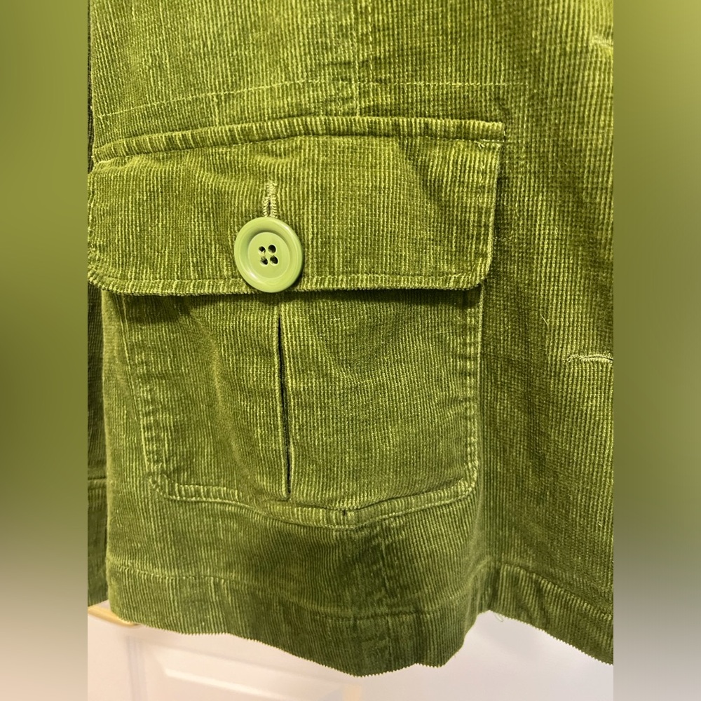 Olive Green Corduroy Jacket - Picture 3 of 13